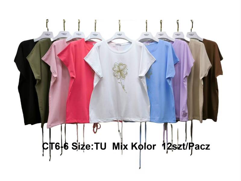Bluzki damskie Roz Standard, Mix kolor Paczka 12 szt